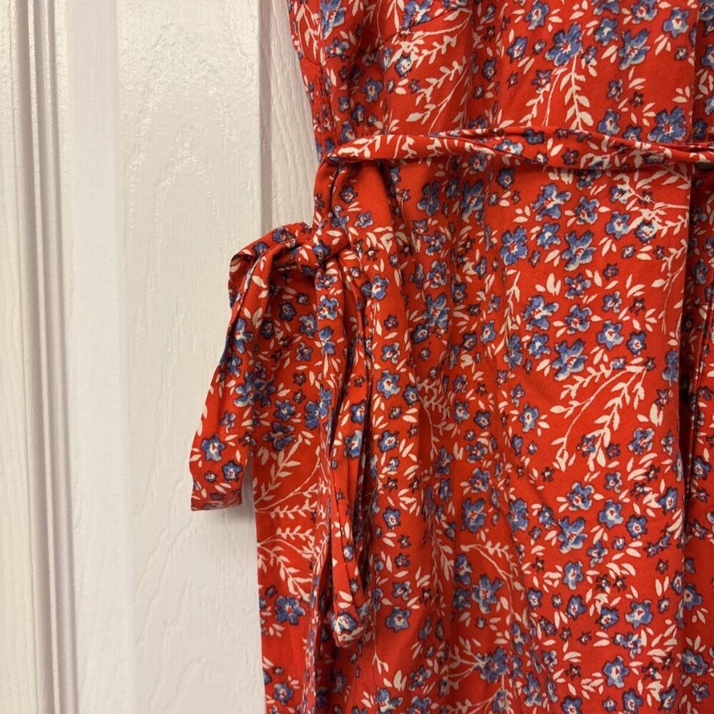 LOFT Red and Blue Floral Mini Dress - Picture 5 of 8